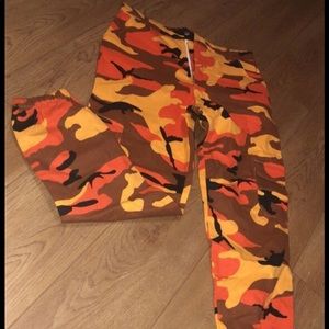 Orange Camo Joggers